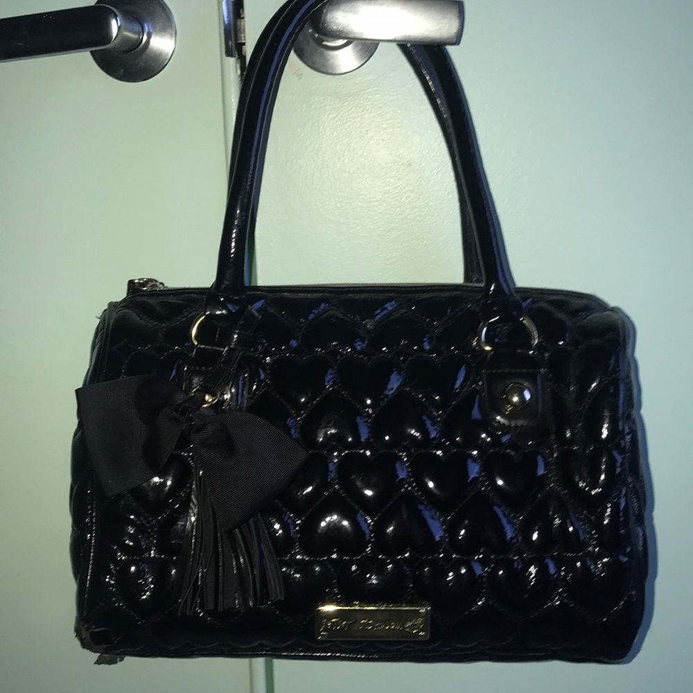 Betsey Johnson ♥️ Quilted Black Patent Leather bag